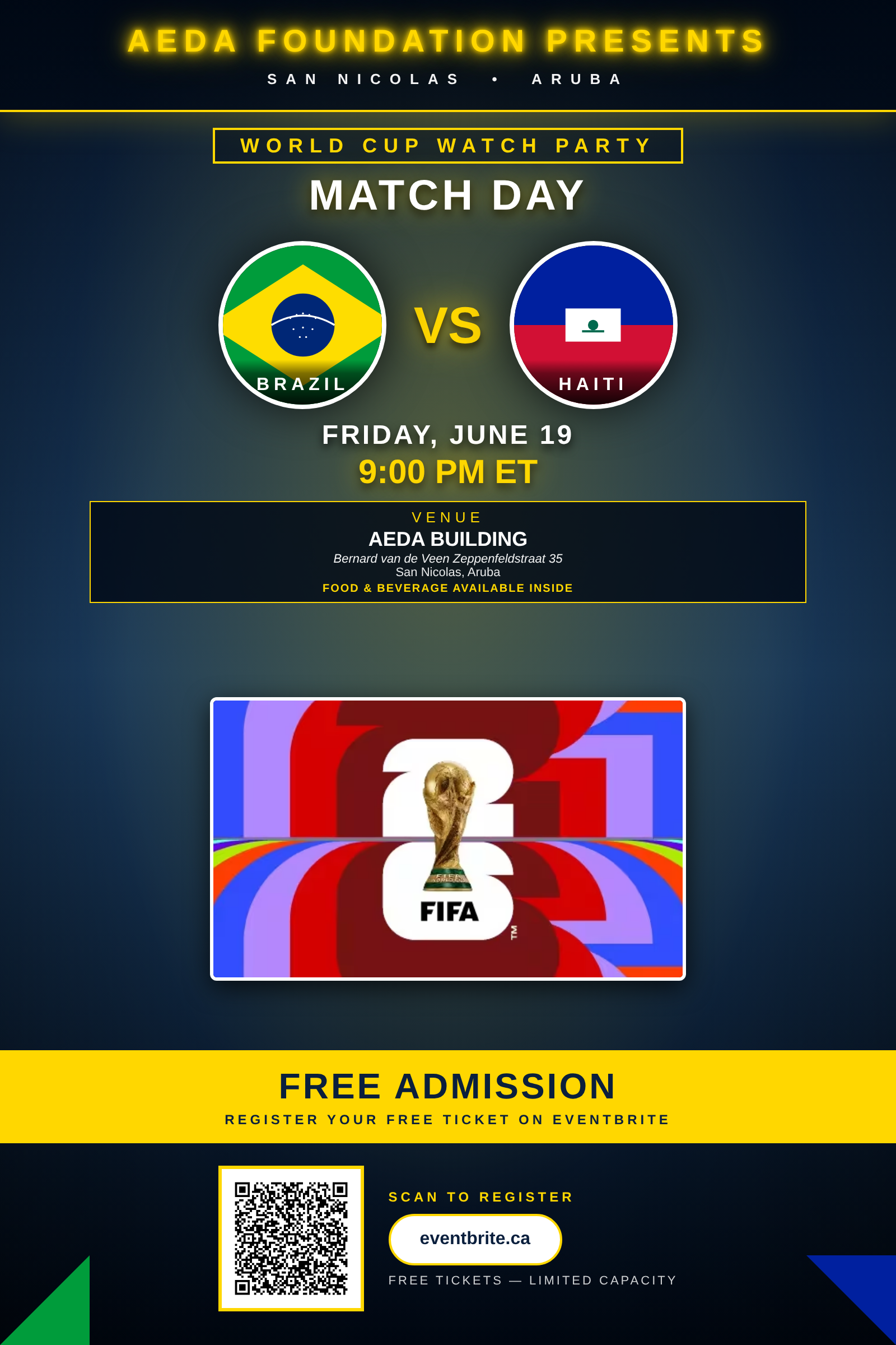 June 19 World Cup watch party poster