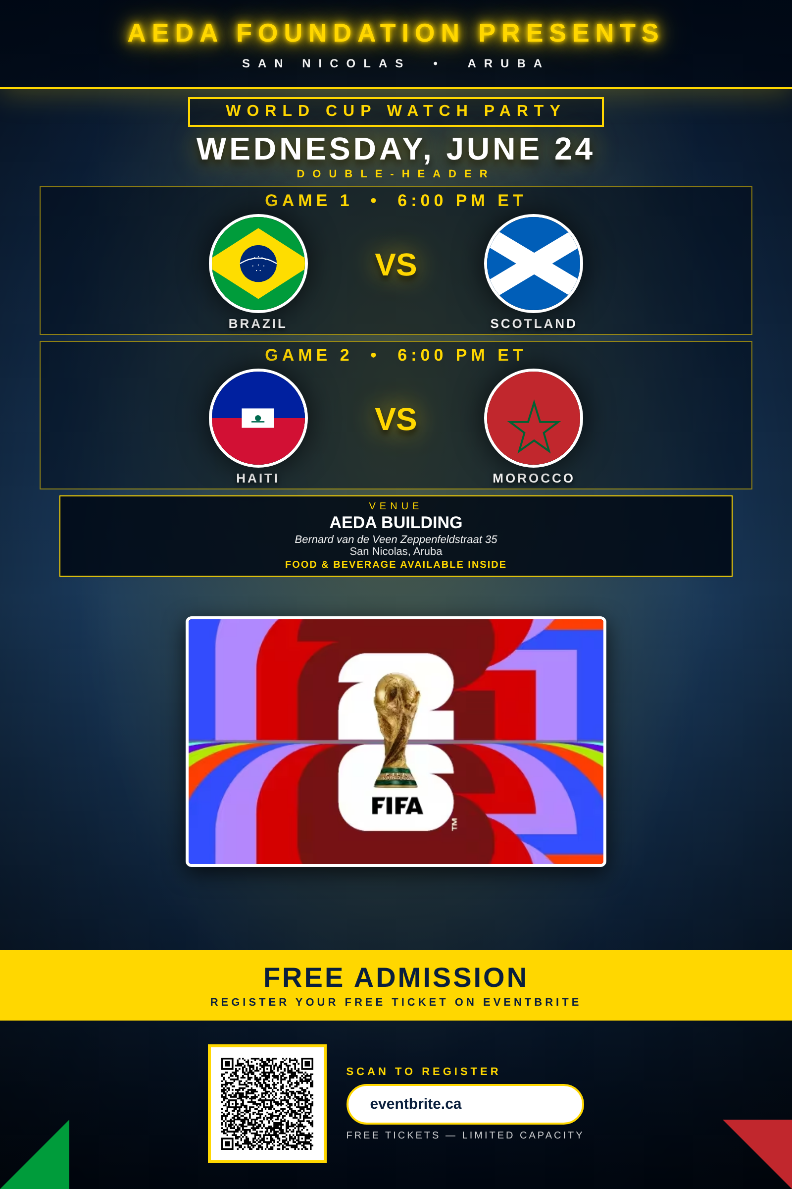 June 24 World Cup watch party poster