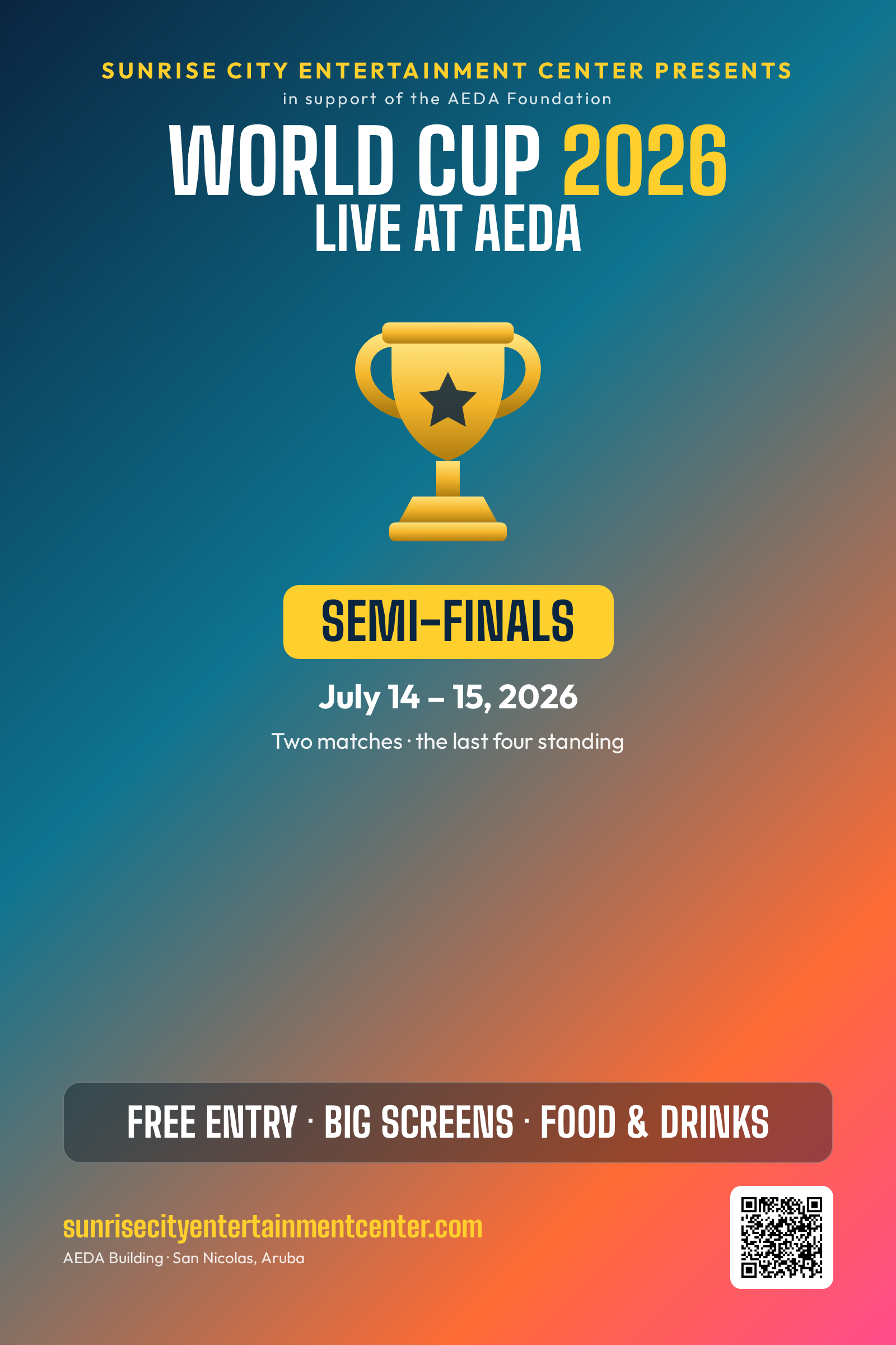 Semi-Finals watch party poster