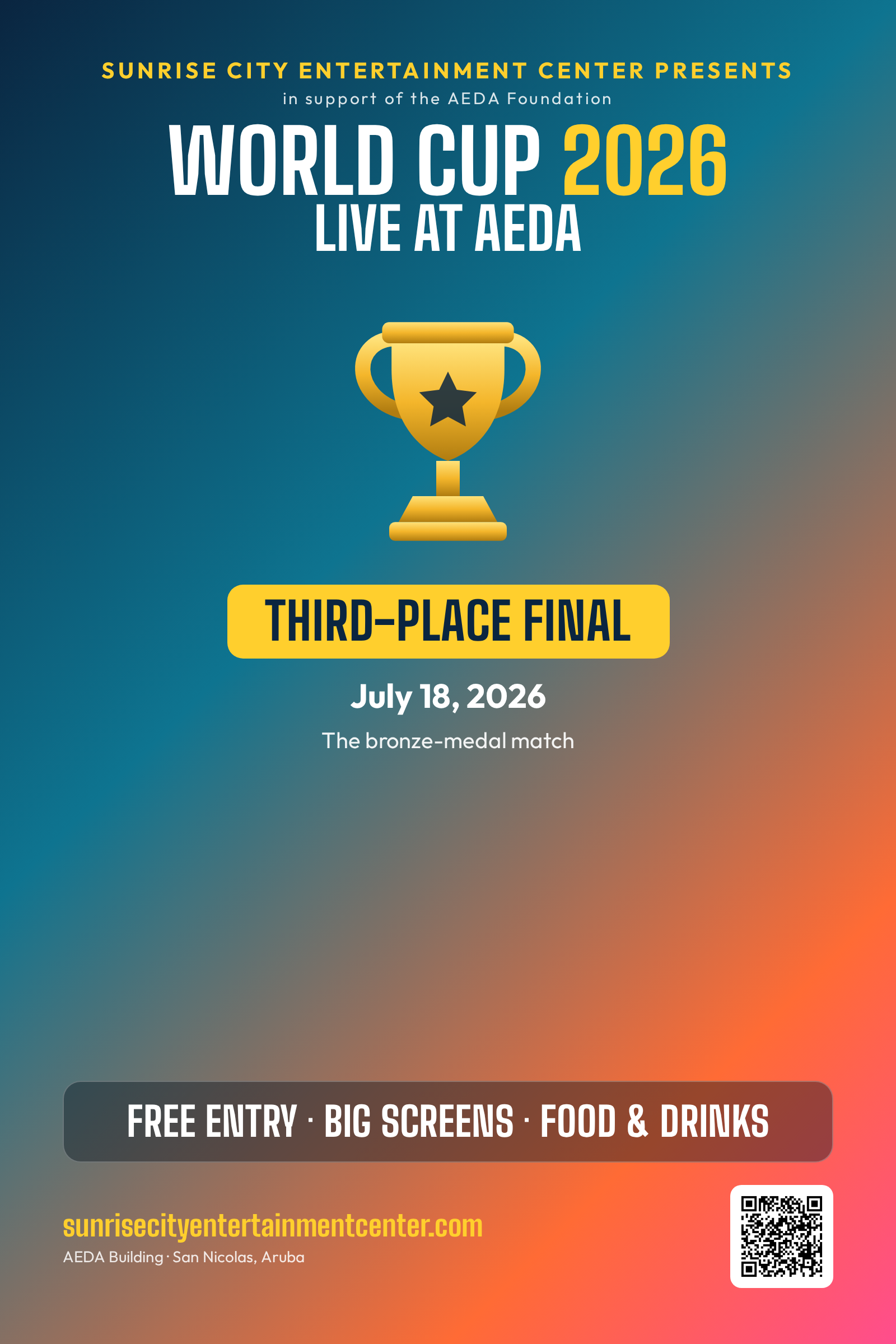 Third-Place Final watch party poster